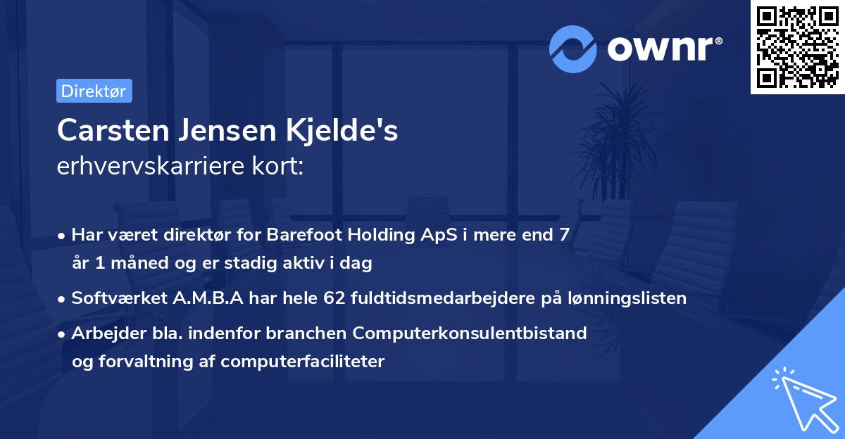 Carsten Jensen Kjelde's erhvervskarriere kort