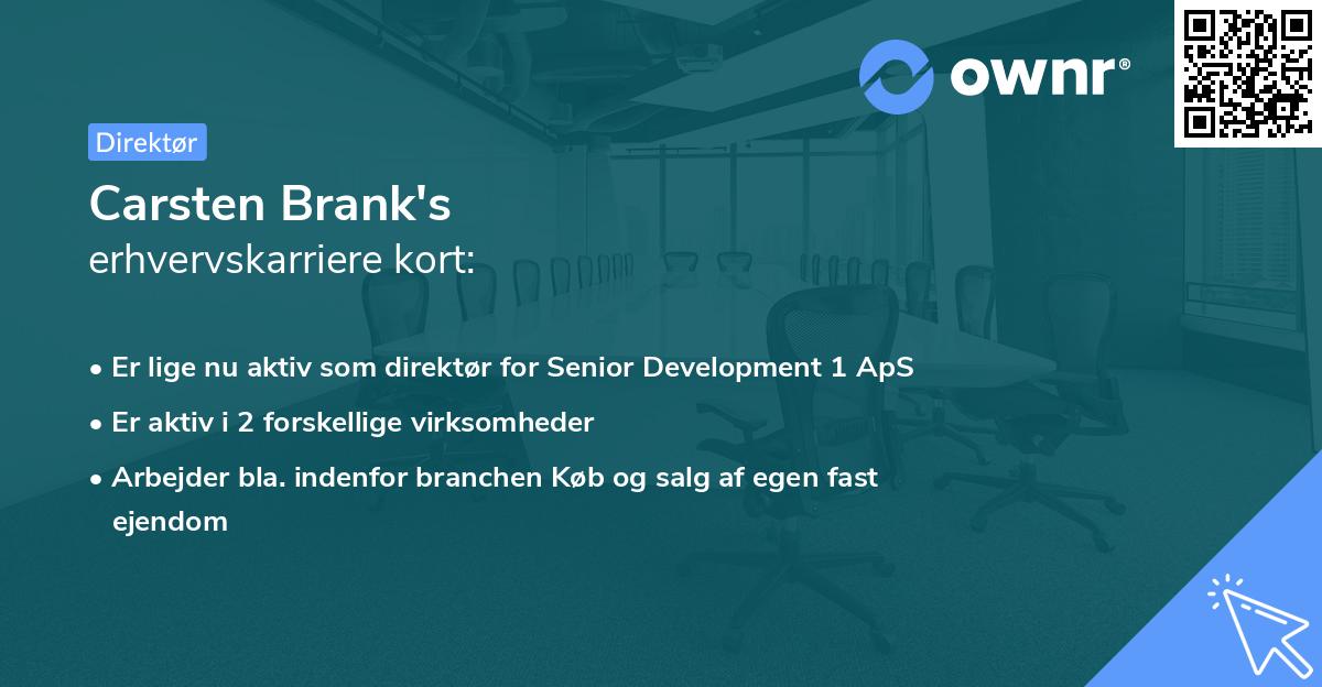 Carsten Brank's erhvervskarriere kort