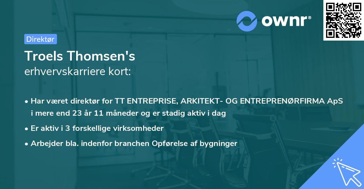 Troels Thomsen's erhvervskarriere kort