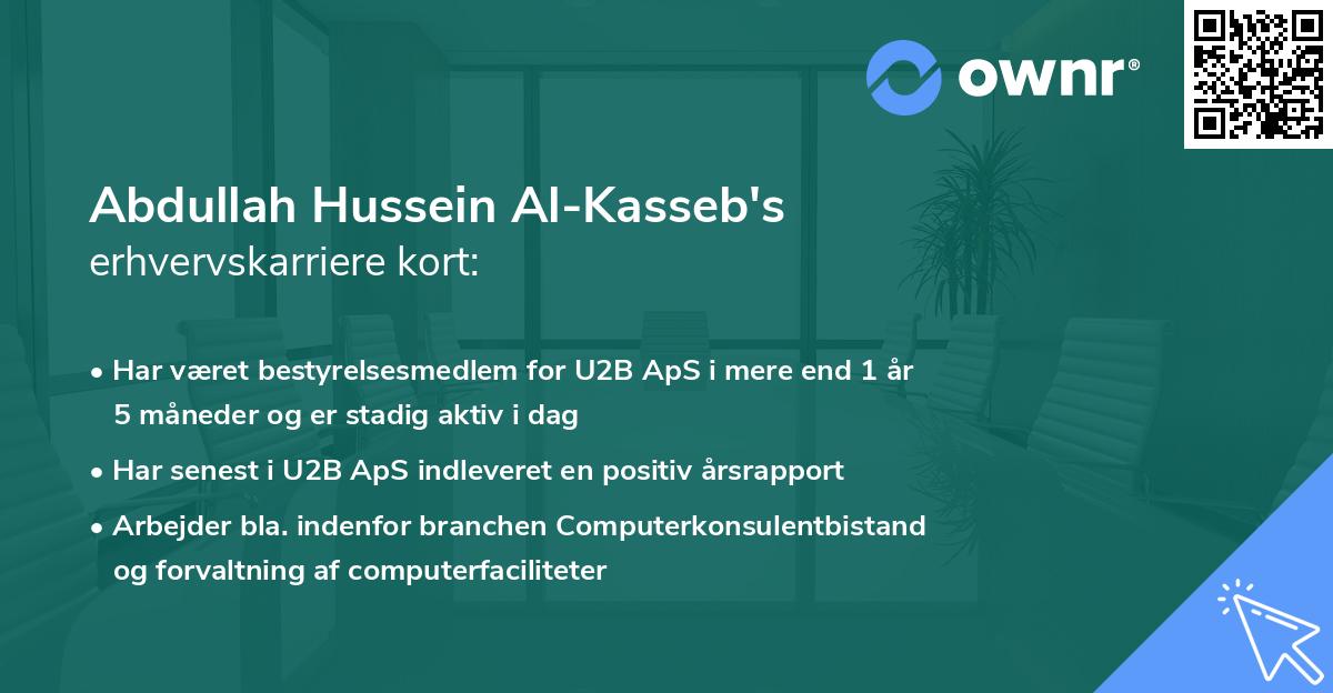 Abdullah Hussein Al-Kasseb's erhvervskarriere kort