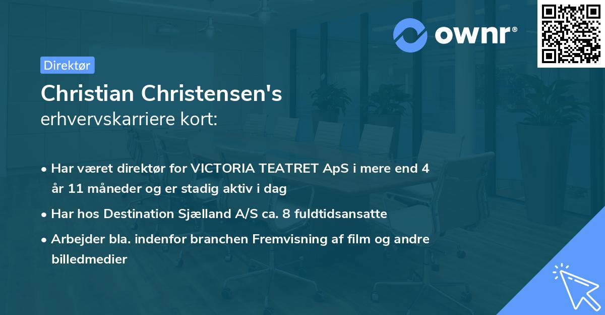 Christian Christensen's erhvervskarriere kort