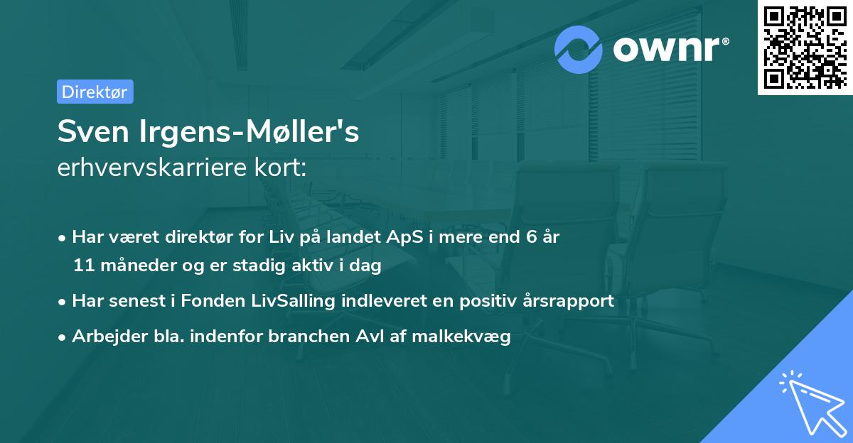 Sven Irgens-Møller's erhvervskarriere kort