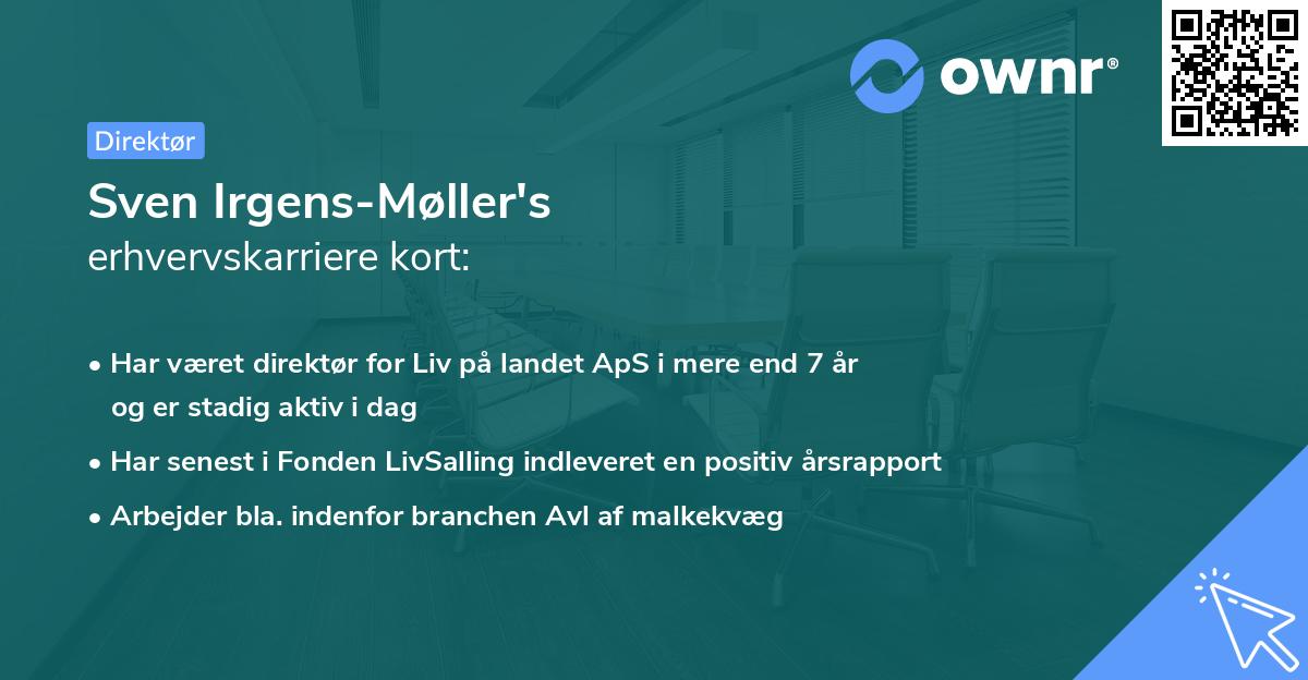 Sven Irgens-Møller's erhvervskarriere kort
