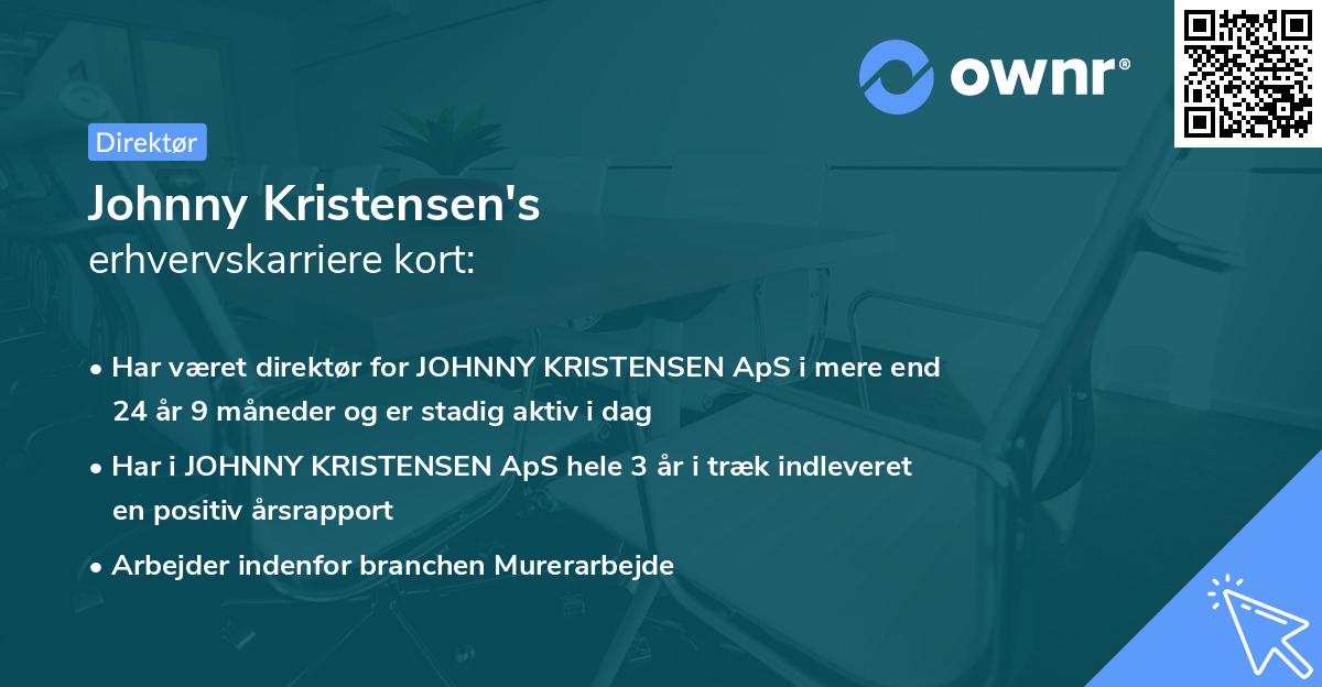 Johnny Kristensen's erhvervskarriere kort