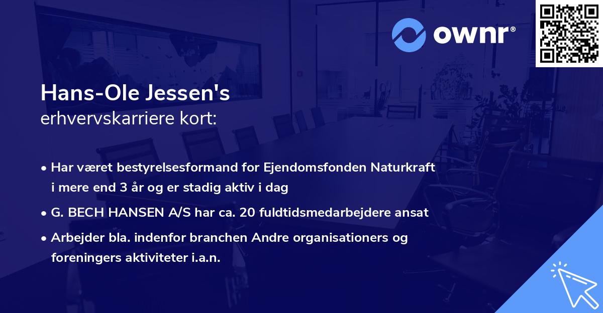 Hans-Ole Jessen's erhvervskarriere kort