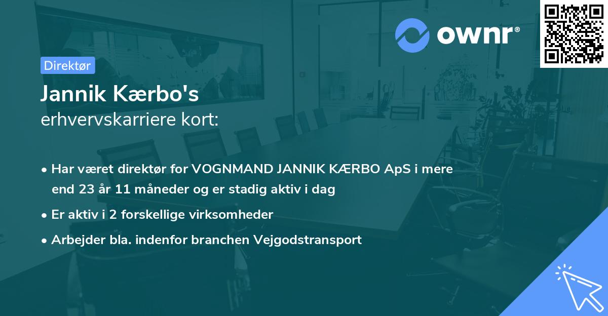 Jannik Kærbo's erhvervskarriere kort