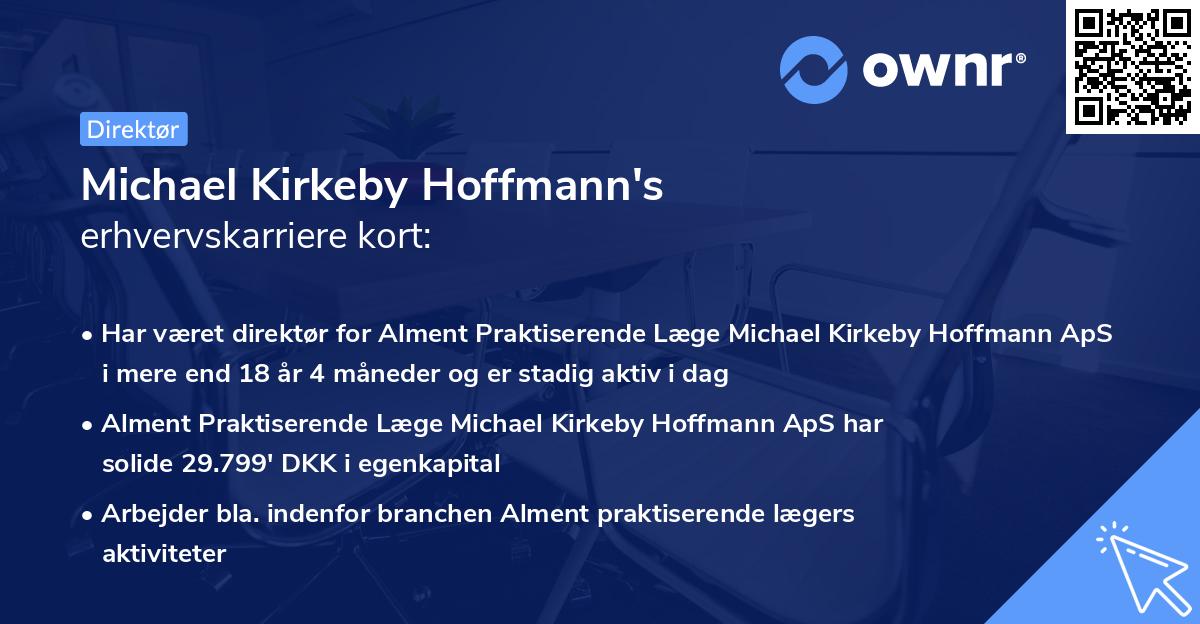 Michael Kirkeby Hoffmann's erhvervskarriere kort