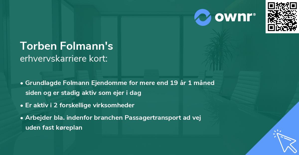 Torben Folmann's erhvervskarriere kort