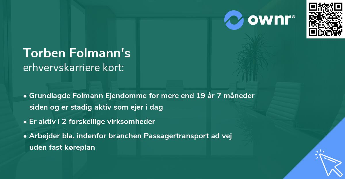 Torben Folmann's erhvervskarriere kort