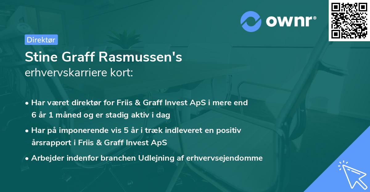 Stine Graff Rasmussen's erhvervskarriere kort