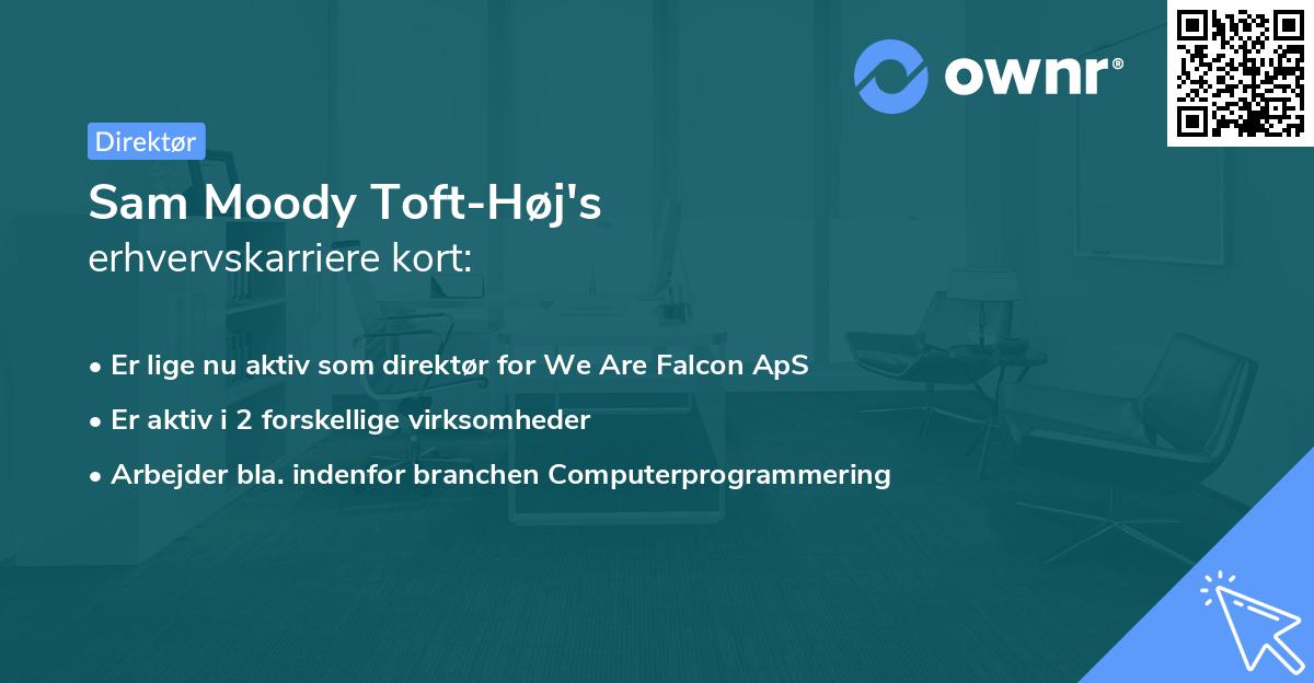 Sam Moody Toft-Høj's erhvervskarriere kort