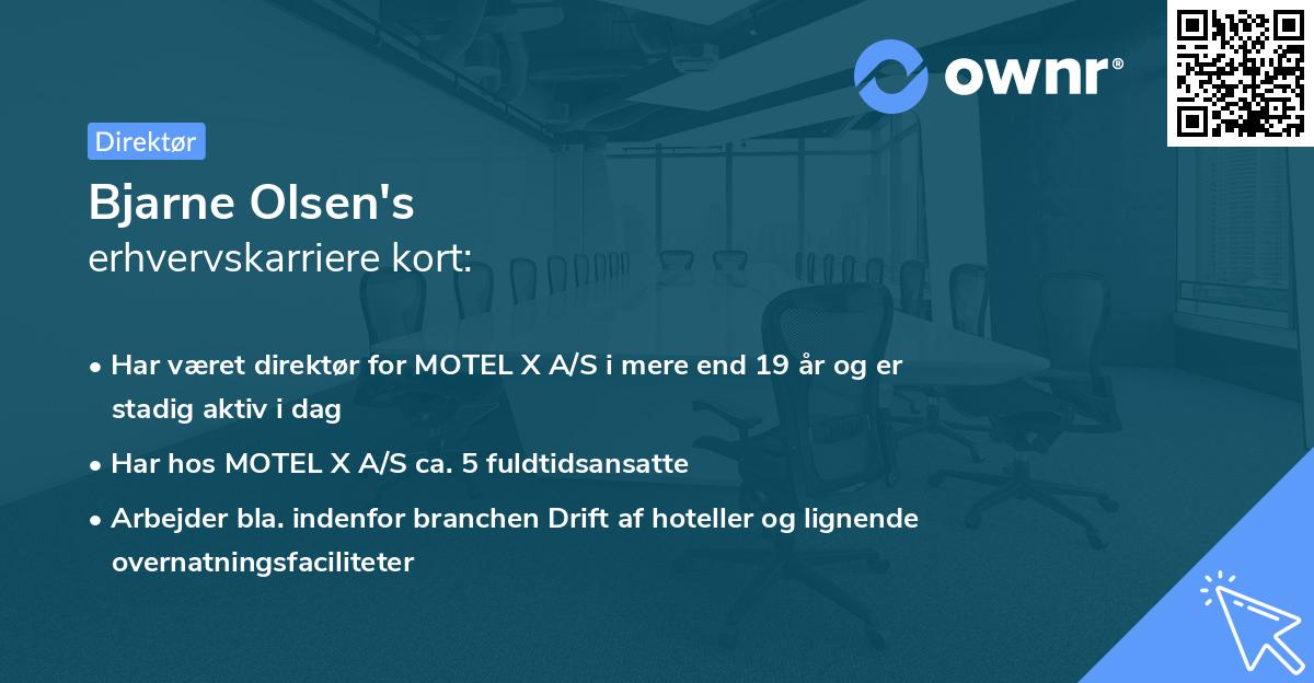 Bjarne Olsen's erhvervskarriere kort