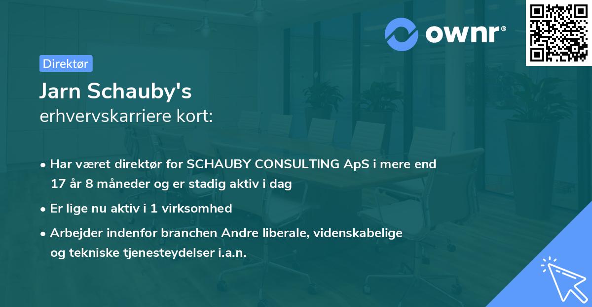 Jarn Schauby's erhvervskarriere kort