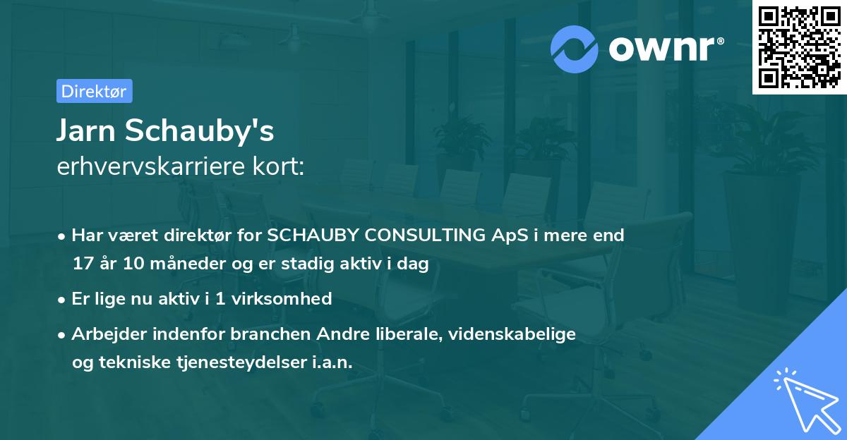 Jarn Schauby's erhvervskarriere kort