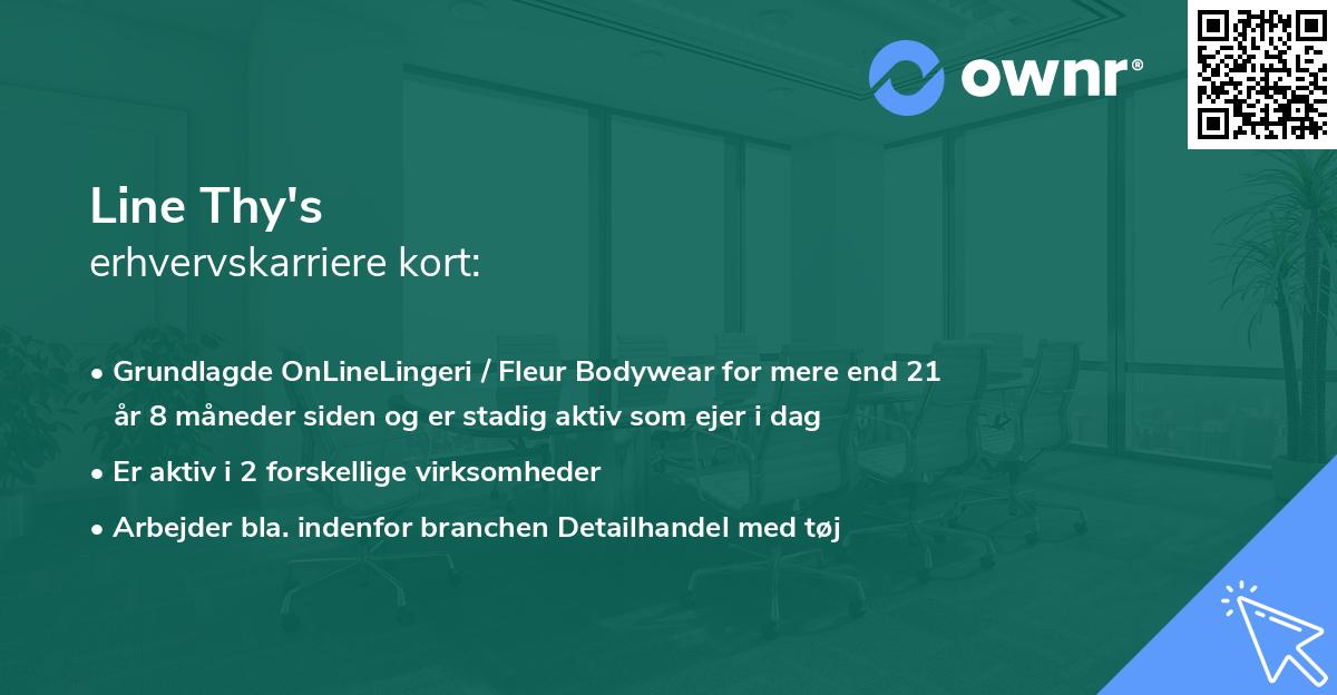Line Thy's erhvervskarriere kort