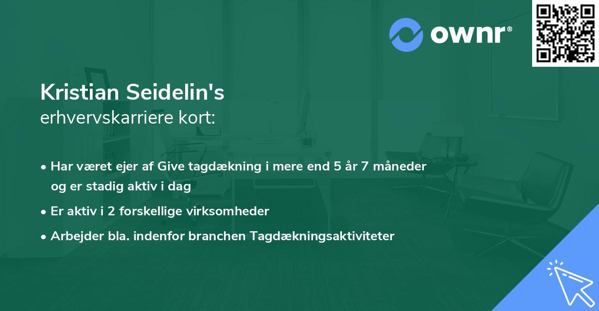Kristian Seidelin's erhvervskarriere kort