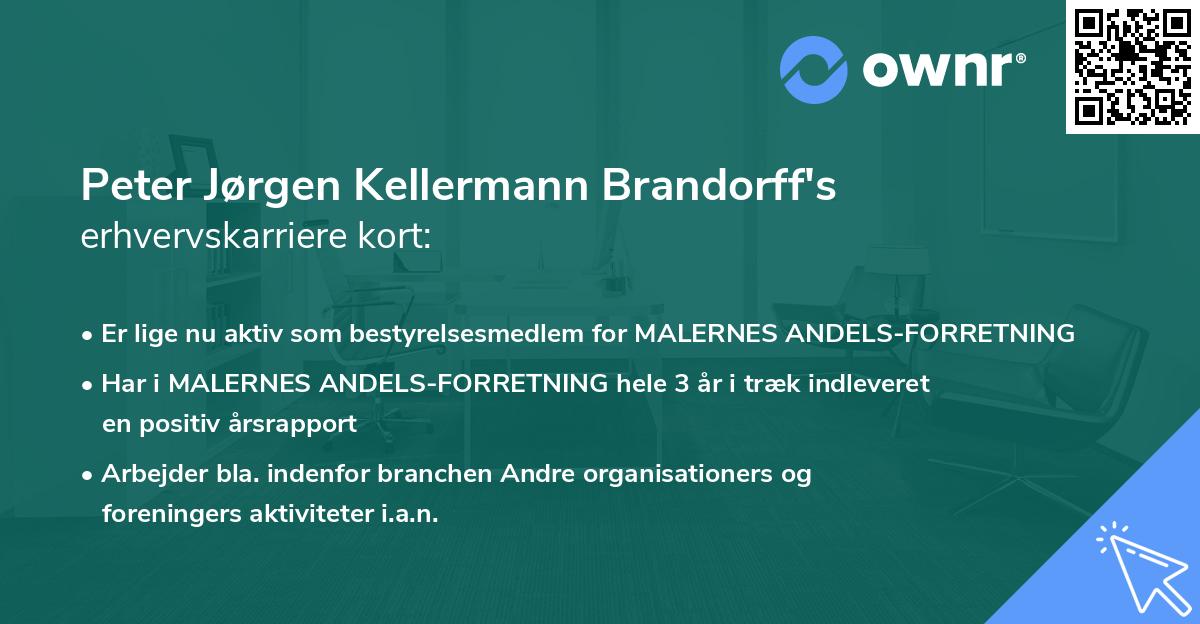 Peter Jørgen Kellermann Brandorff's erhvervskarriere kort