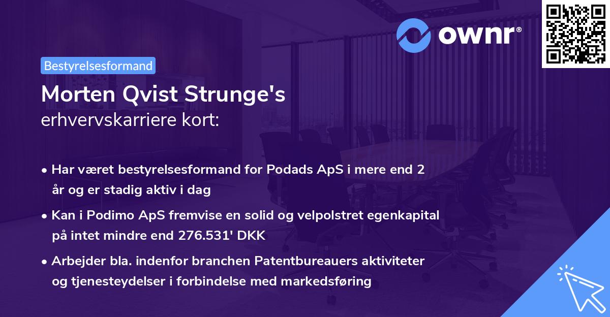 Morten Qvist Strunge's erhvervskarriere kort
