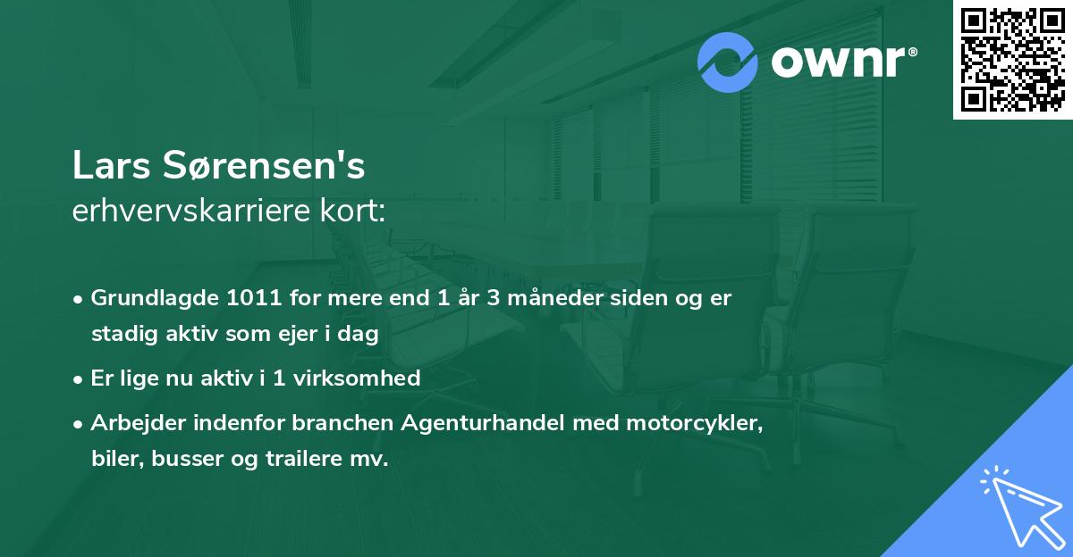 Lars Sørensen's erhvervskarriere kort