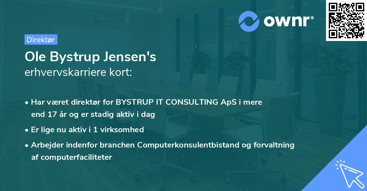 Ole Bystrup Jensen's erhvervskarriere kort