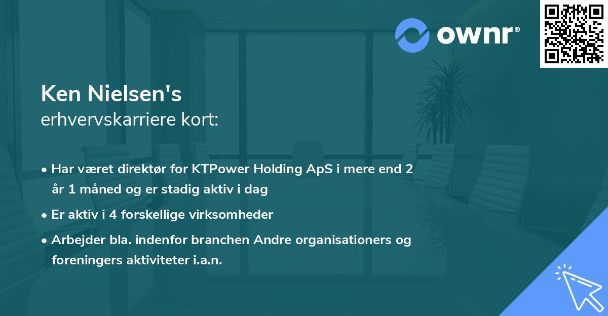 Ken Nielsen's erhvervskarriere kort