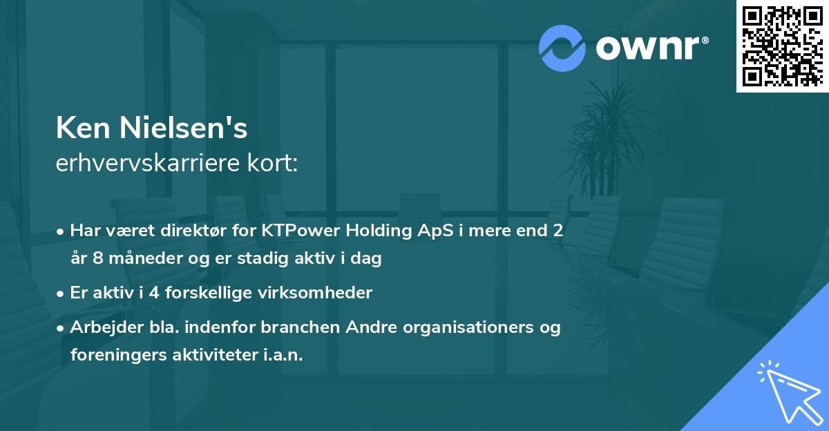 Ken Nielsen's erhvervskarriere kort