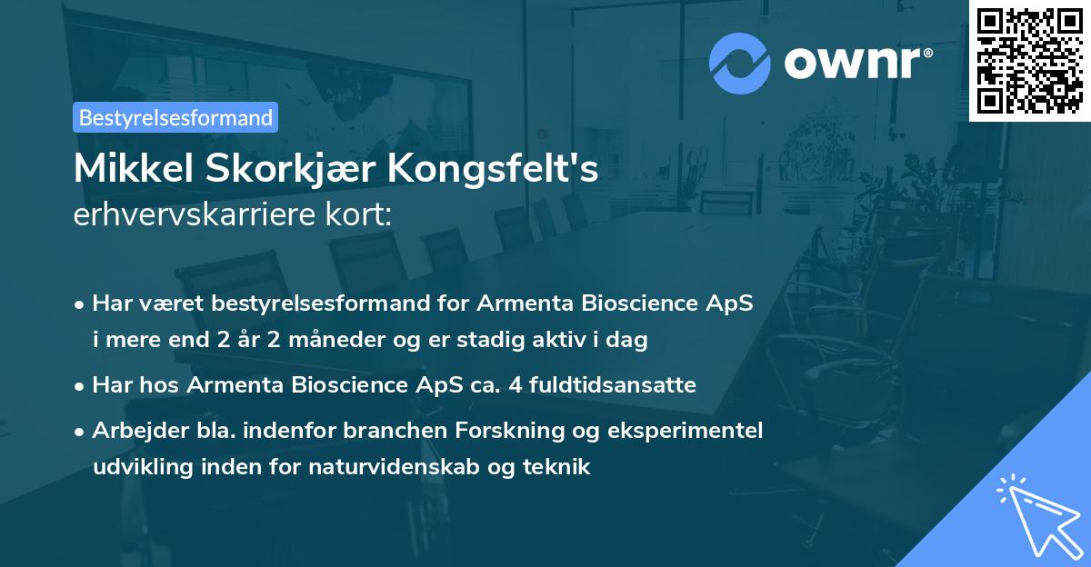 Mikkel Skorkjær Kongsfelt's erhvervskarriere kort