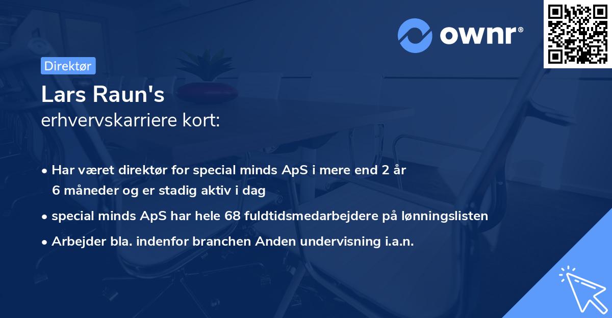 Lars Raun's erhvervskarriere kort