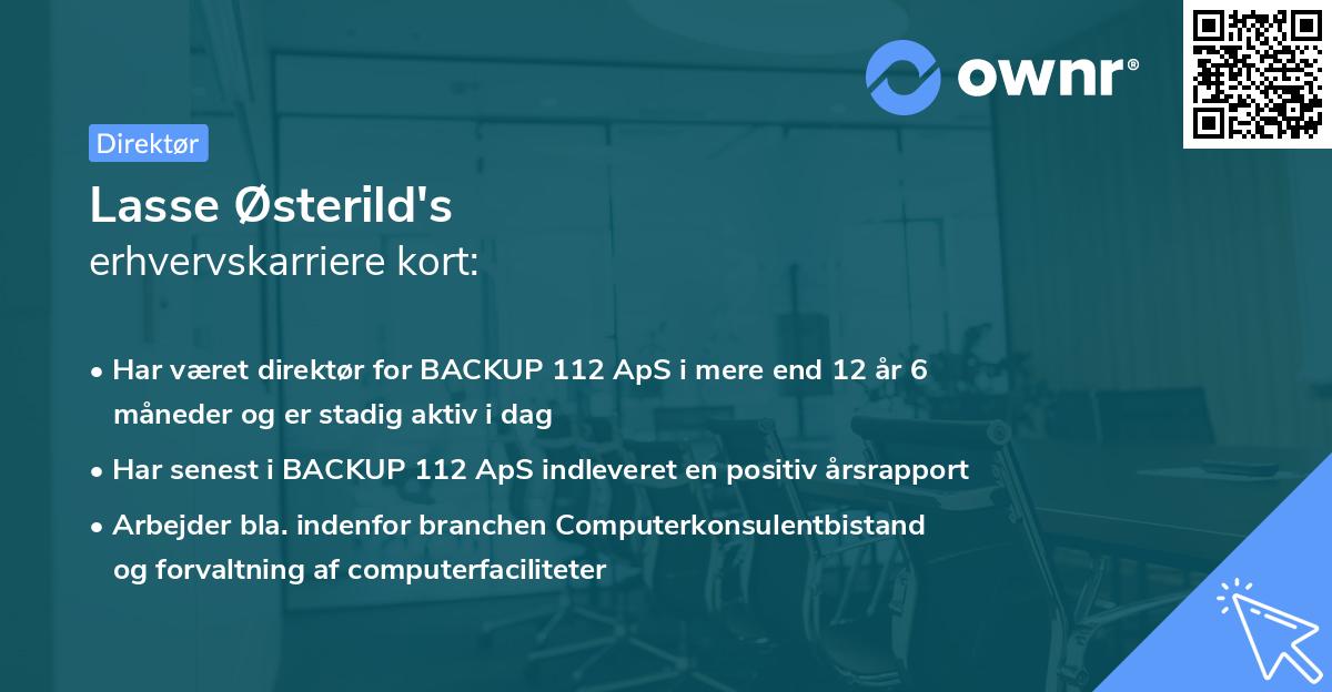 Lasse Østerild's erhvervskarriere kort