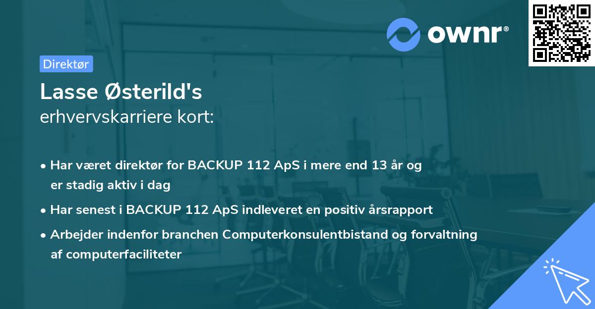Lasse Østerild's erhvervskarriere kort