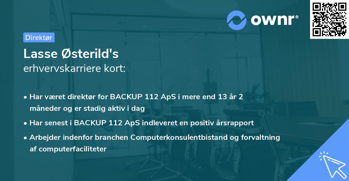 Lasse Østerild's erhvervskarriere kort