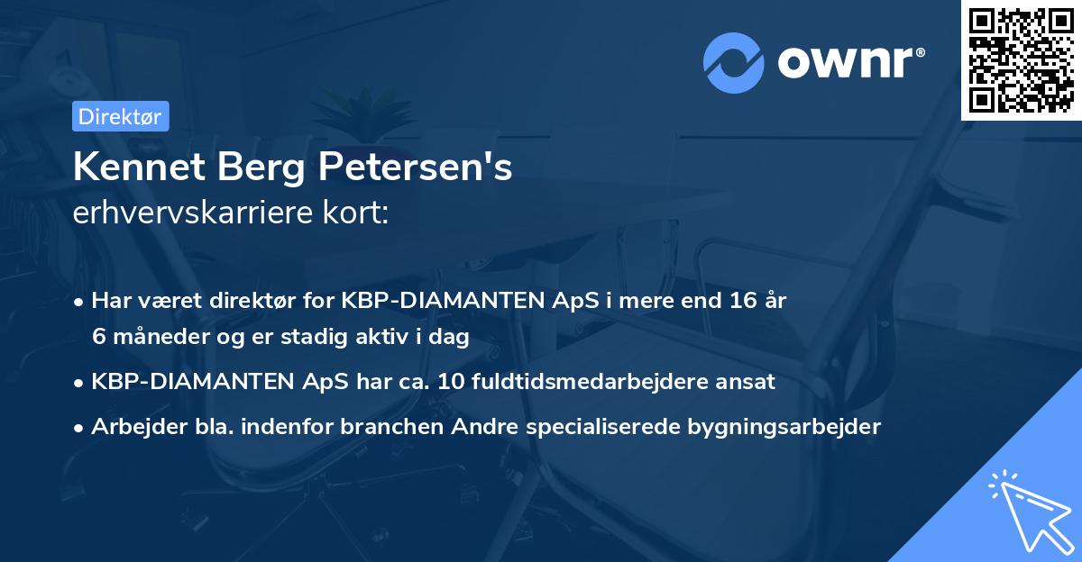 Kennet Berg Petersen's erhvervskarriere kort