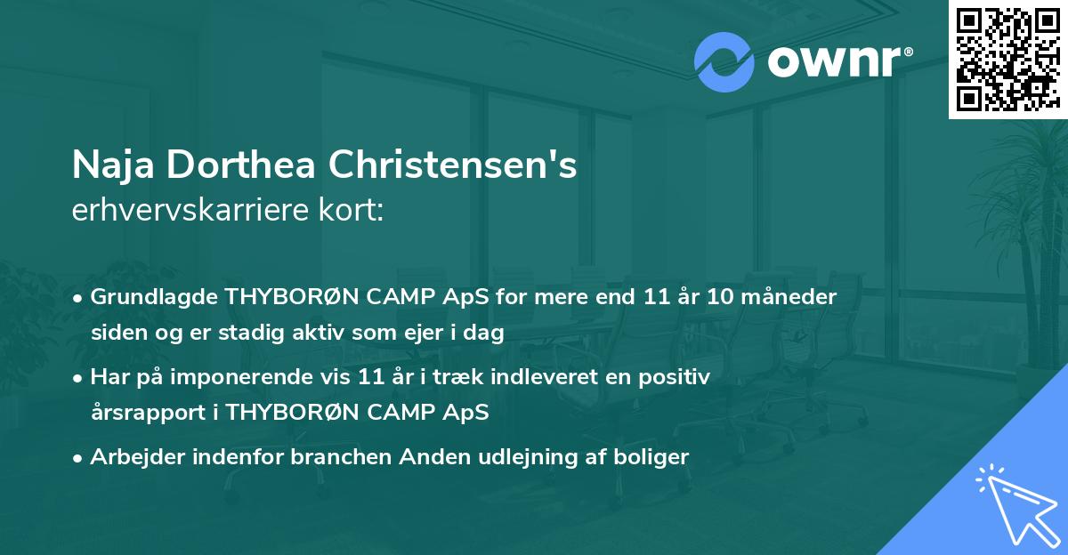 Naja Dorthea Christensen's erhvervskarriere kort