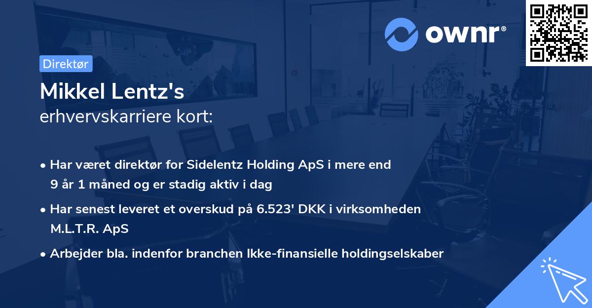 Mikkel Lentz's erhvervskarriere kort