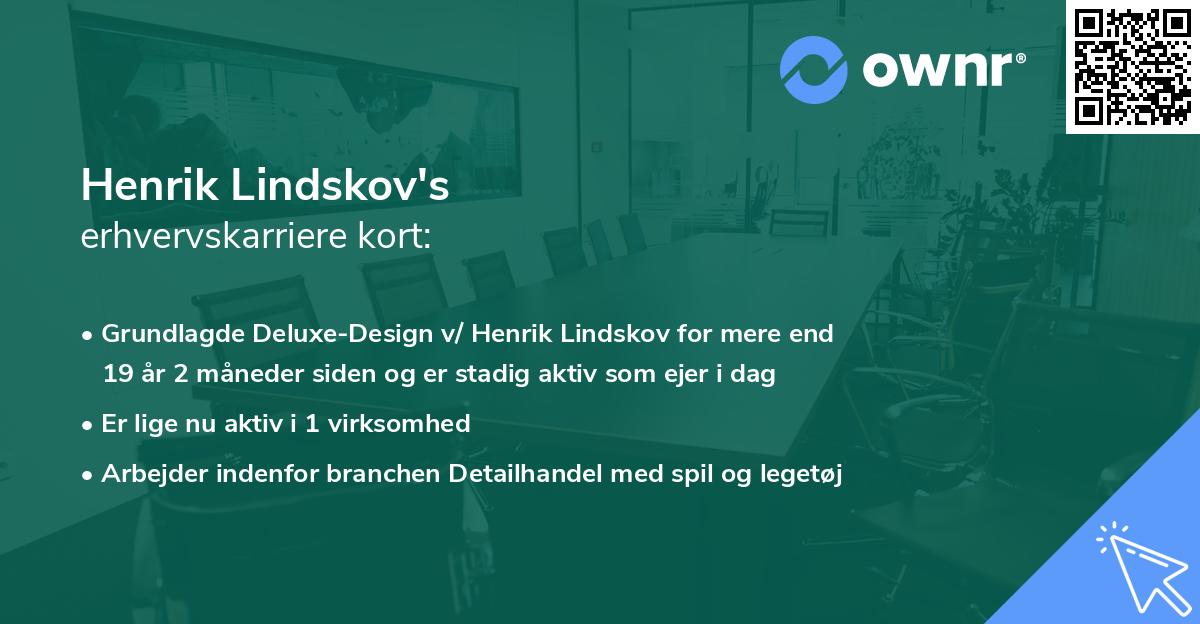 Henrik Lindskov's erhvervskarriere kort