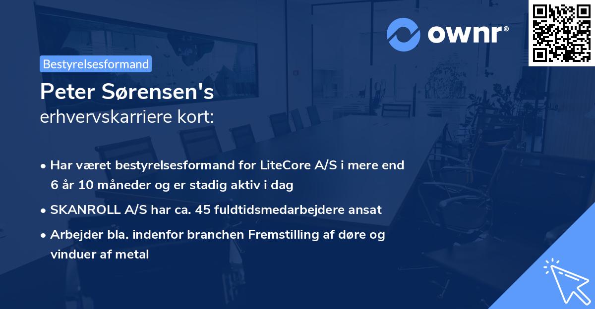 Peter Sørensen's erhvervskarriere kort