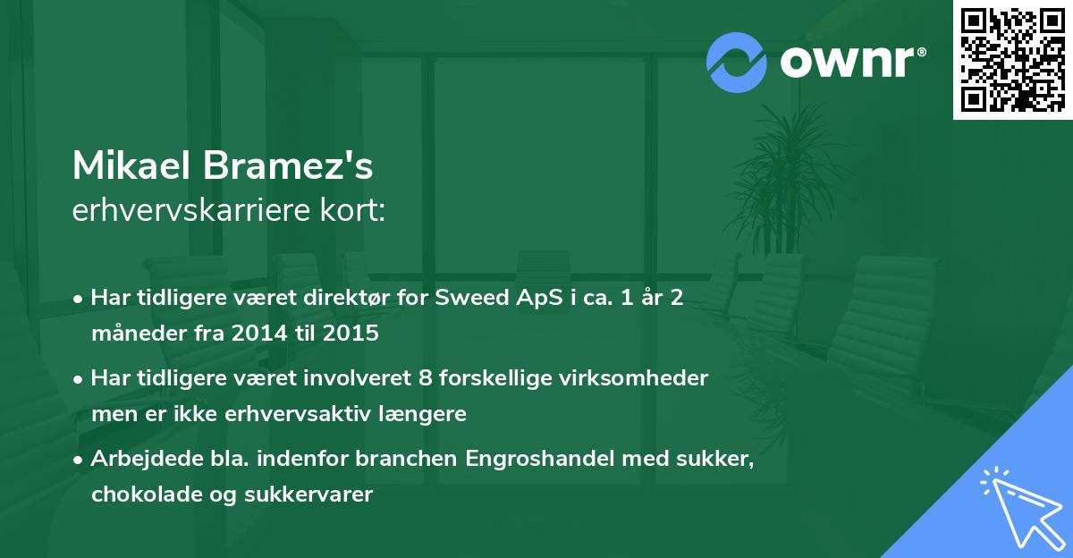 Mikael Bramez's erhvervskarriere kort