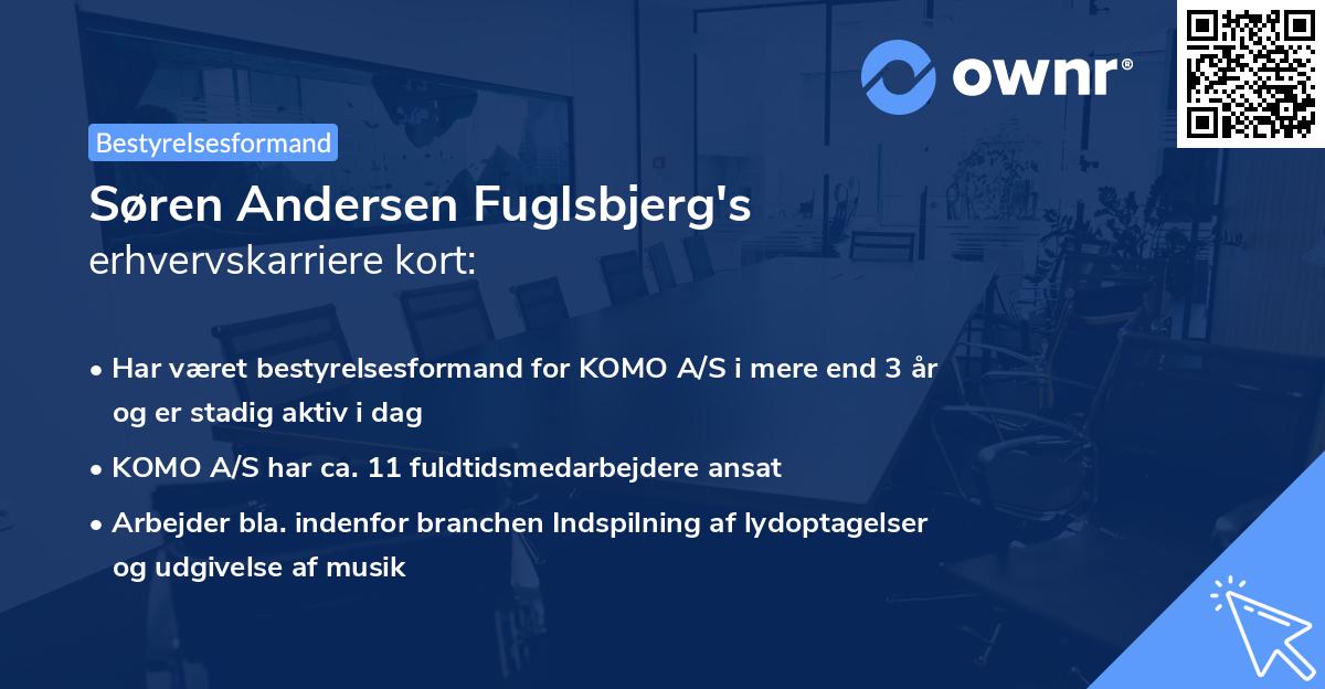 Søren Andersen Fuglsbjerg's erhvervskarriere kort