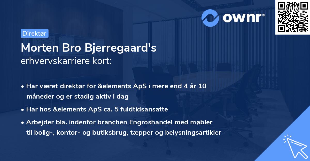 Morten Bro Bjerregaard's erhvervskarriere kort