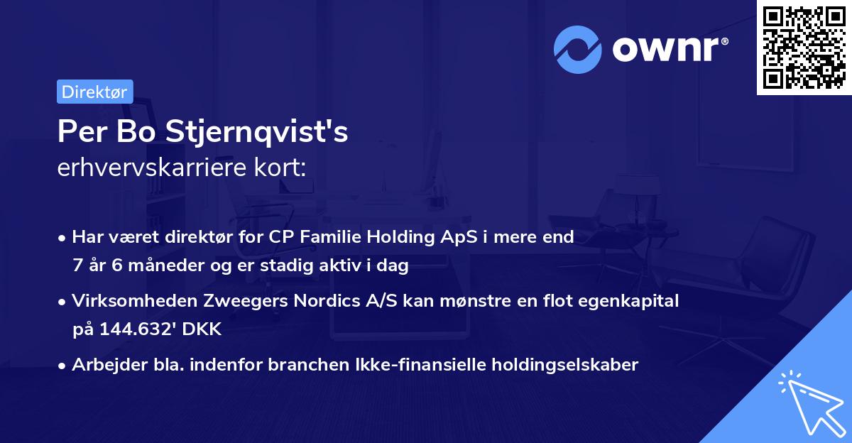 Per Bo Stjernqvist's erhvervskarriere kort