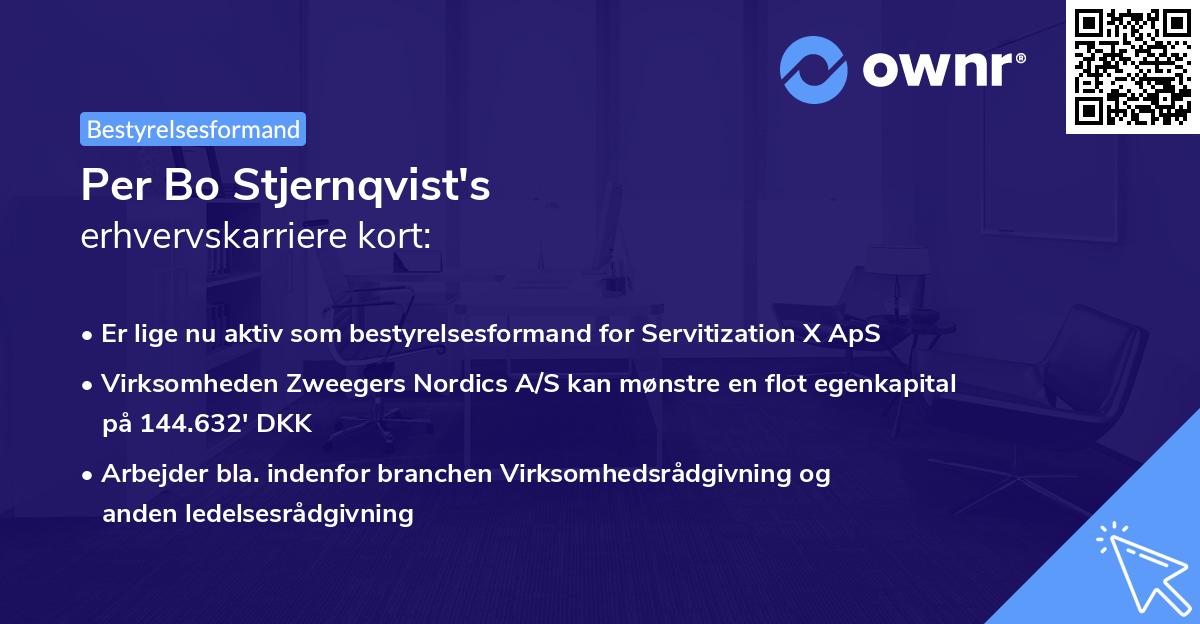 Per Bo Stjernqvist's erhvervskarriere kort