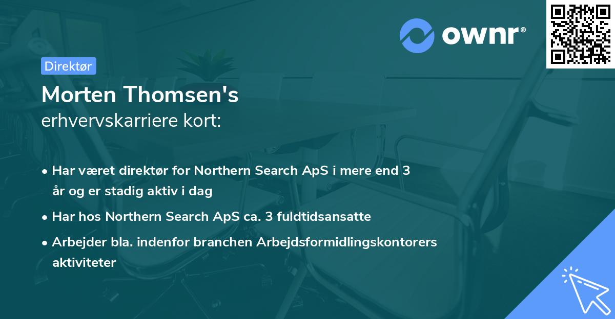 Morten Thomsen's erhvervskarriere kort