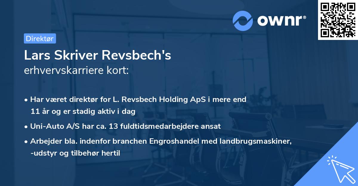 Lars Skriver Revsbech's erhvervskarriere kort