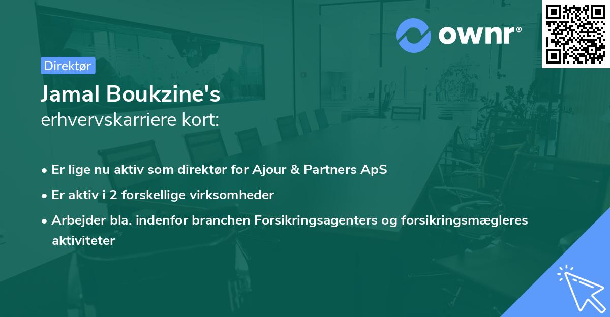 Jamal Boukzine's erhvervskarriere kort