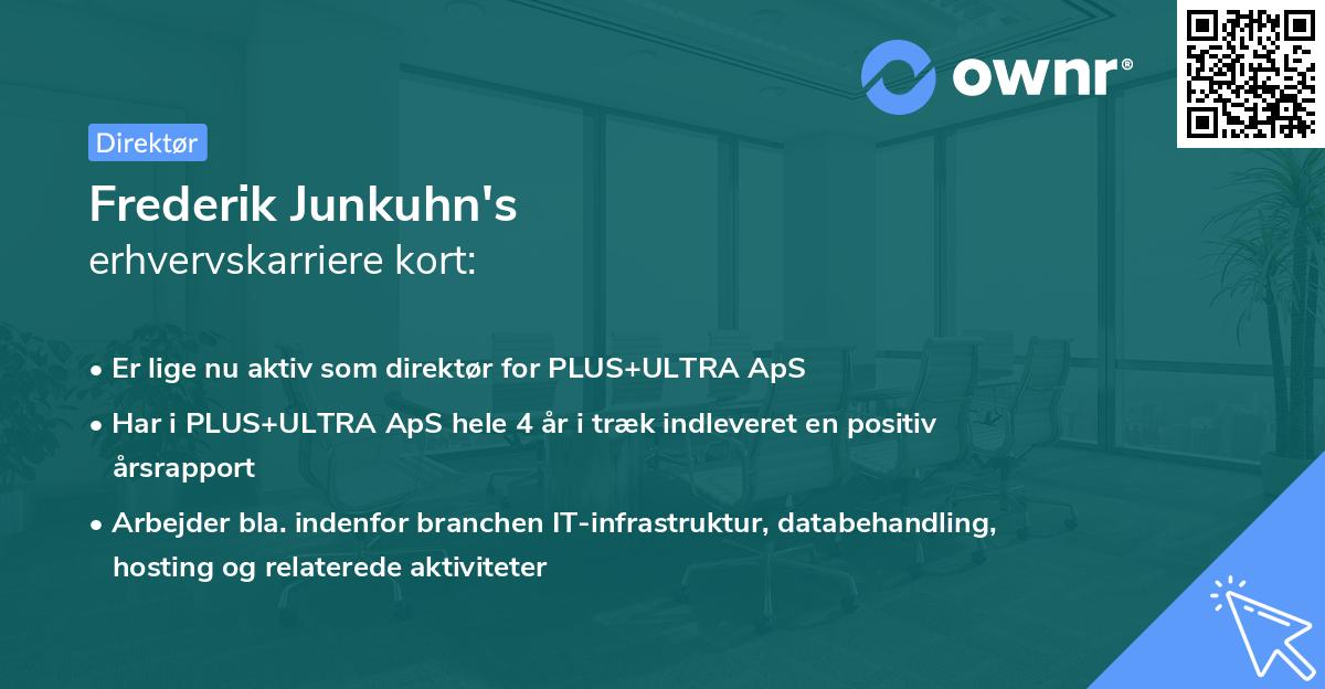 Frederik Junkuhn's erhvervskarriere kort