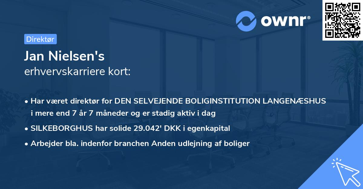 Jan Nielsen's erhvervskarriere kort