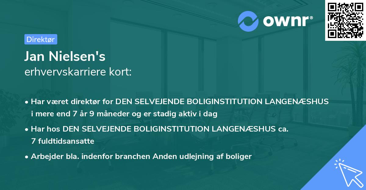 Jan Nielsen's erhvervskarriere kort