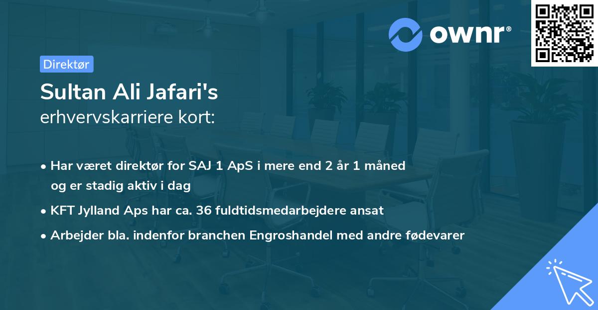 Sultan Ali Jafari's erhvervskarriere kort