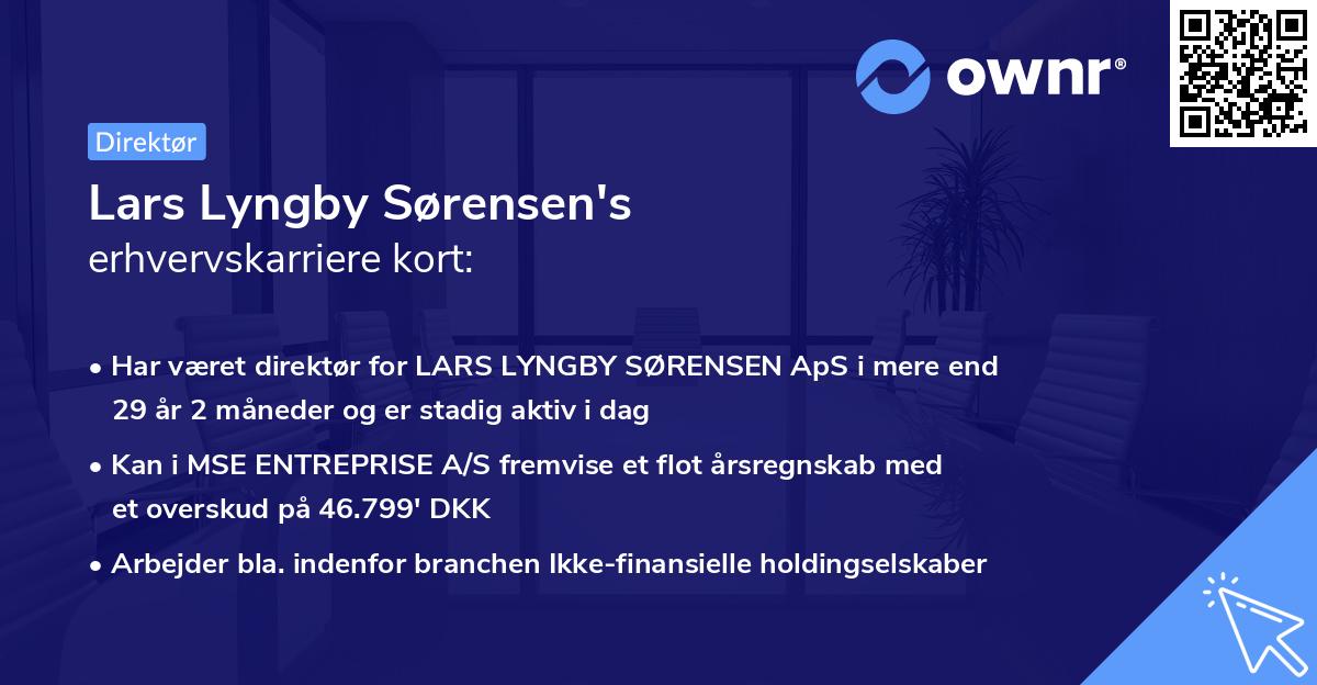 Lars Lyngby Sørensen's erhvervskarriere kort