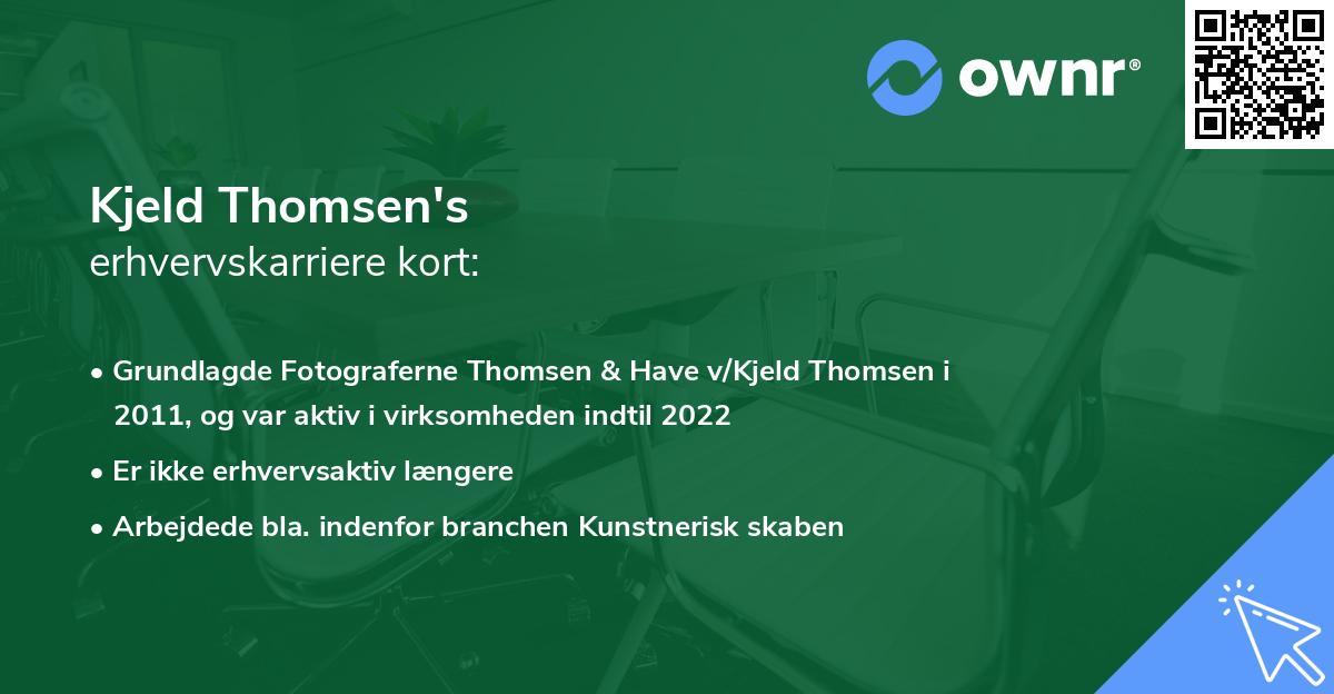 Kjeld Thomsen's erhvervskarriere kort